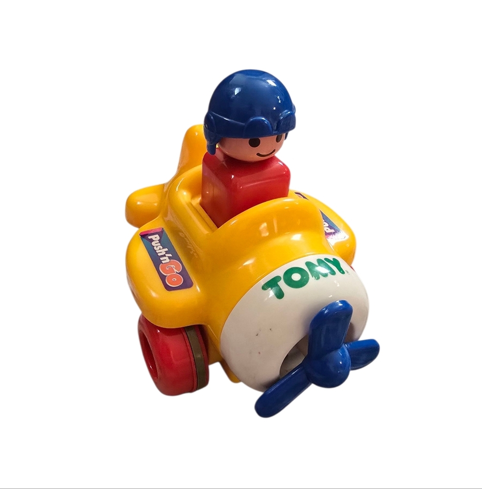 Vintage 1991 Tomy Push'NGo Plane Toy